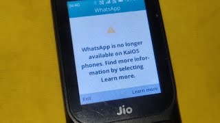 WhatsApp is no longer available on KaiOS Jio Phones how to fix [upl. by Onofredo]