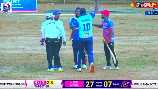 Weligama Royal vs Kottawa Elegance Full Match [upl. by Namrej581]