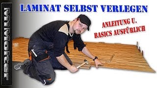 Laminatverlegung 👍 Laminat selbst verlegen  Anleitung amp Basics ausführlich erklärt von M1Molter [upl. by Darby]