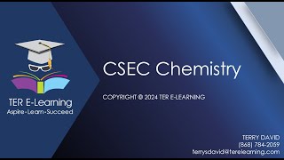 CSEC Chemistry  Alcohols Terry David [upl. by Anelyak782]