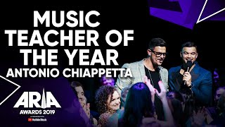 Antonio Chiappetta wins the Telstra ARIA Music Teacher Of The Year Award  2019 ARIA Awards [upl. by Blanchard508]