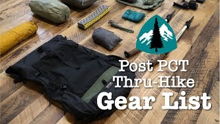 Post PCT ThruHike Gear List [upl. by Hniv79]