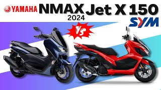 Yamaha NMAX 2024 vs SYM Jet X 150  Side by Side Comparison  Specs amp Price  2023 Philippines [upl. by Leith]