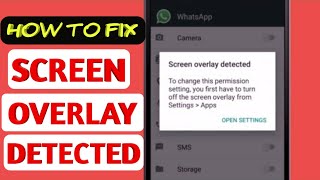 How to Fix SCREEN OVERLAY DETECTED in Android [upl. by Euqirne]