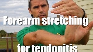 Forearm stretching to help relieve tendonitis [upl. by Hernandez]