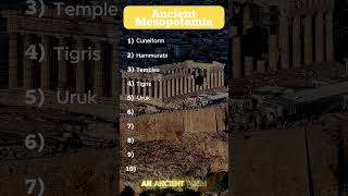 Ancient Mesopotamia Quiz [upl. by Paulsen]