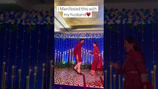 I manifested this with my husband ♥️ youtube youtubeshorts ytshorts yt sangeet transition us [upl. by Aikym]