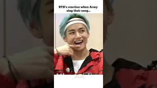 BTS reaction when Army sing their song🤣🤣 bts viralshorts btsshorts [upl. by Quillan710]