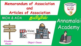 Memorandum of Association and Articles of Association தமிழில் CA – CMA – MBA  BCom Class 12 [upl. by Benis235]