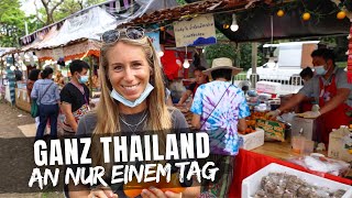 Thailand an nur einem Tag bereisen Essen Kultur und Co • Weltreise  VLOG 565 [upl. by Wamsley537]