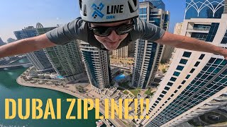 Dubai Zipline Adventure Soaring Over the City [upl. by Bittner]