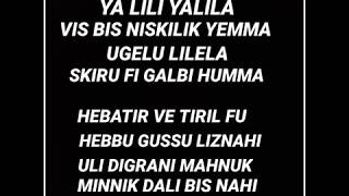 YALILI YALILA balti SONG LYRICS IN ENGLISH [upl. by Selbbep]