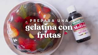 Receta  Gelatina con frutas [upl. by Eirahs]