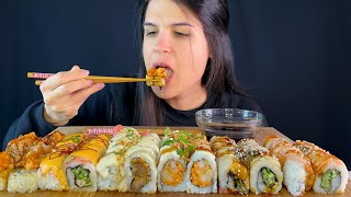 50 PIECES OF SUSHI  MUKBANG  ASMR  EATING SOUNDS [upl. by Cooperstein]