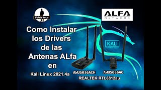 Como instalar los drivers de las antenas ALFA AWUS036AC y AWUS036ACH en Kali Linux 20214a [upl. by Ashli287]