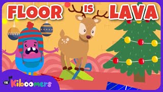 Christmas Floor Is Lava  The Kiboomers Preschool Songs  Brain Break Freeze Dance [upl. by Maidie]