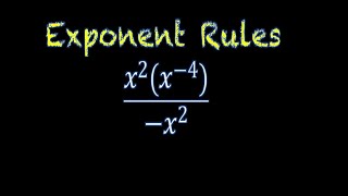 Exponent Rules  Examples [upl. by Afas536]