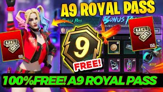 OMG 😱 A9 Royal Pass In Zero Uc  How To Get Free A9 Royal Pass In Bgmi  Free 360 Uc In Bgmi [upl. by Caundra266]