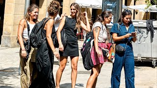 Walking SPAIN 2024 ☀️ Explore Barcelona’s Beauty with Stunning Girls on a Sunny Day☀️ Relax 4K [upl. by Aicercul]