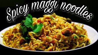 Spicy maggi noodles Simple Bachelors recipe [upl. by Einaej]