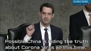 US Senator  Tom Cotton Reveal the Truth About Corona Virus [upl. by Madigan]