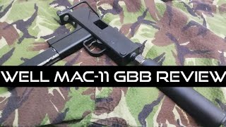 Fiddly But Fun WELL Airsoft G11 MAC11 GBB Machine Pistol Review [upl. by Norene]