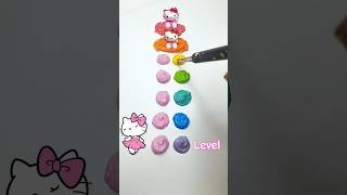 Hello Kitty color change colormixing color mixing art painting [upl. by Eph445]