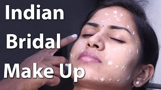 StepbyStep South Indian Bridal Makeup 🌺 Easy Beautiful Bridal Hair 🌺 Bridal make up tutorial [upl. by Nueovas]