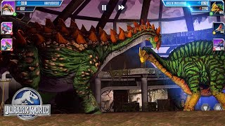 The Giant Ankylodocus Vs Argentinosaurus  Battle  Who Wins the Battle  Jurassic World the Game [upl. by Sirromad]