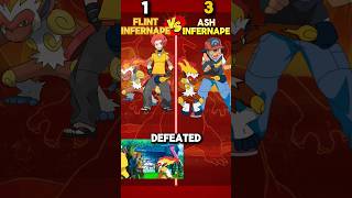 Ash Infernape 😡 Vs Flint Infernape 👺  Hindi  pokemon shorts [upl. by Badger]