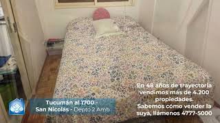 Tucuman al 1700  San Nicolás  Departamento 2 Ambientes [upl. by Ahsinyt]