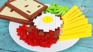 Lego Sandwich  Lego In Real Life  Stop Motion Cooking amp ASMR [upl. by Aisetal]