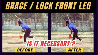 Secret to bowl Faster  Brace  Lock Front Leg in Fast Bowling 🚀 Fast Bowing Tips [upl. by Akirdnas920]