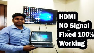 Fixed HDMI no signal 100 working Display Laptop to TV  Connect laptop with TV 100 working [upl. by Sulamith]