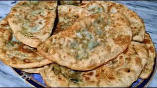 Bolani Gandana  Potato and Leek Afghan Flat Bread بولانی وطنی [upl. by Brandi288]