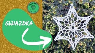 szydełkowanieBajeryEli Jak Zrobić Gwiazdka Na Choinkę  Star for Christmas tree  Tutorial [upl. by Akemahs163]