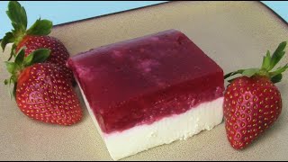 La Más Deliciosa Gelatina de Fresas con Crema y muy fácil  Episodio 1 [upl. by Aelem]