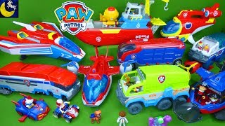 Complete Paw Patrol Toys Collection Vehicles Sub Sea Pirate Ship Jungle Paw Patroller Mighty Twins [upl. by Htrahddis437]