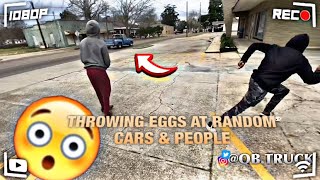 THROWING EGGS AT RANDOM CAR AND PEOPLEPOLICE WAS CALLED👮‍♂️⛓ [upl. by Atsejam]