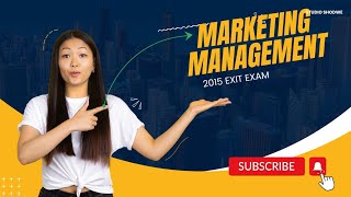 2015 marketing management exit exam questions with answers [upl. by Pacian]