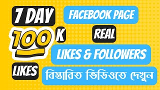 কিভাবে ফেসবুক পেজে ৭ দিনে ১ লক্ষ লাইক পেলাম। Facebook Page Like Ads Campaign 2025 Page Ads Campaign [upl. by Meekyh]