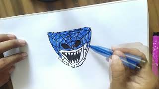 HAGI WAGI SPIDER MAN drawing for kids  how to draw HAGI WAGI [upl. by Pavlov]