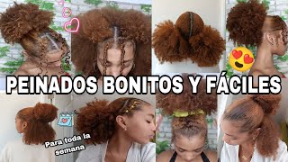 PEINADOS PARA PELO AFRO RIZADO CORTO Y LARGO 🔥💁🏽‍♀️😎 FÁCILES Y BONITOS 😍Rachell Santos [upl. by Kerns]