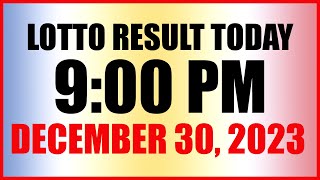 Lotto Result Today 9pm Draw December 30 2023 Swertres Ez2 Pcso [upl. by Eanad]