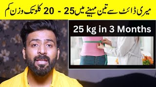 25 kg in 3 Months Complete Weight loss Transformation [upl. by Dalenna]