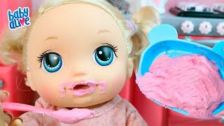 Como Fazer Papinha de Morango para Boneca Baby Alive [upl. by Dempsey]