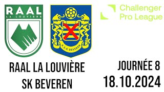 RAA La Louvière  SK Beveren Challenger Pro League [upl. by Ileane]