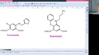 Structures of loop diuretics Bumetanide amp Ethacrynic Acid [upl. by Eram310]