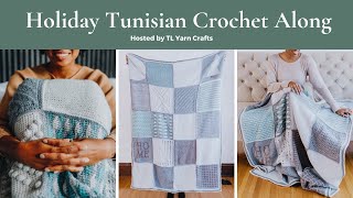 Tunisian Crochet Sampler Blanket Crochet Along Announcement THIS BLANKET IS SO CUTE [upl. by Aldrich614]