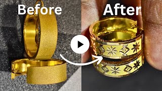 Ladies 👂 bauti ring design making 💎 bits use gold jewellery viralvideo [upl. by Hernardo]